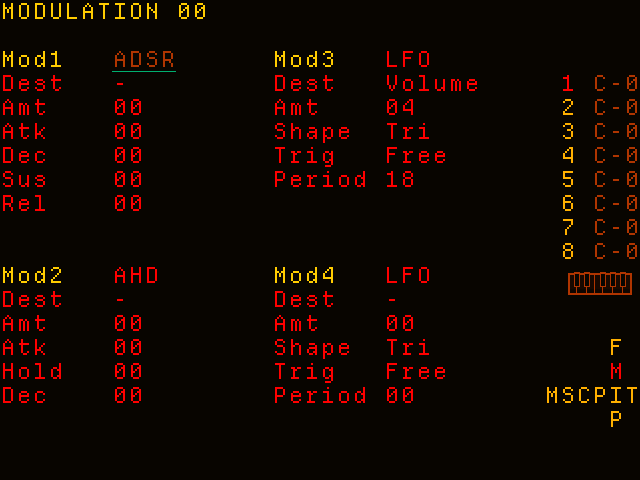 Modulation controls covered in the manual